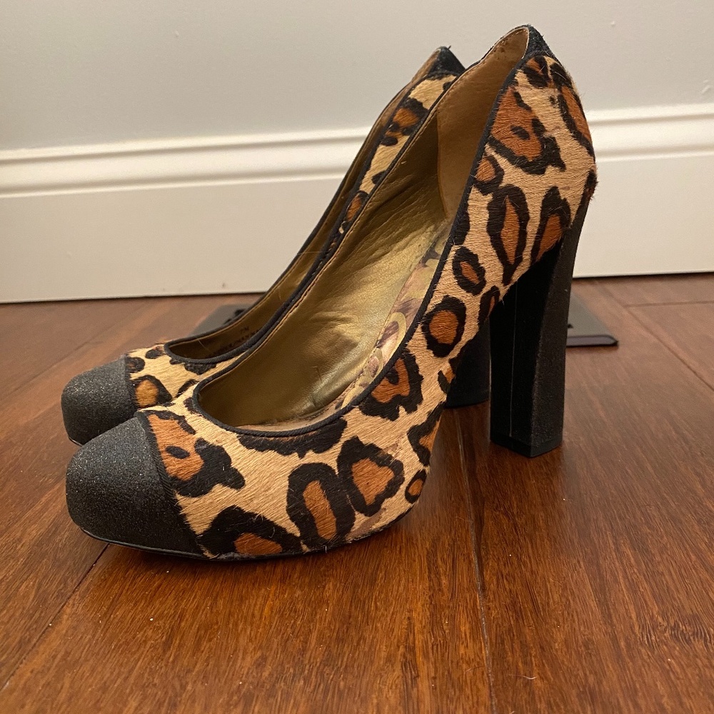 Sam Edelman Leopard Cheetah and Glitter Pumps